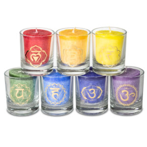 Set 7 velas votivas perfumadas Chakra